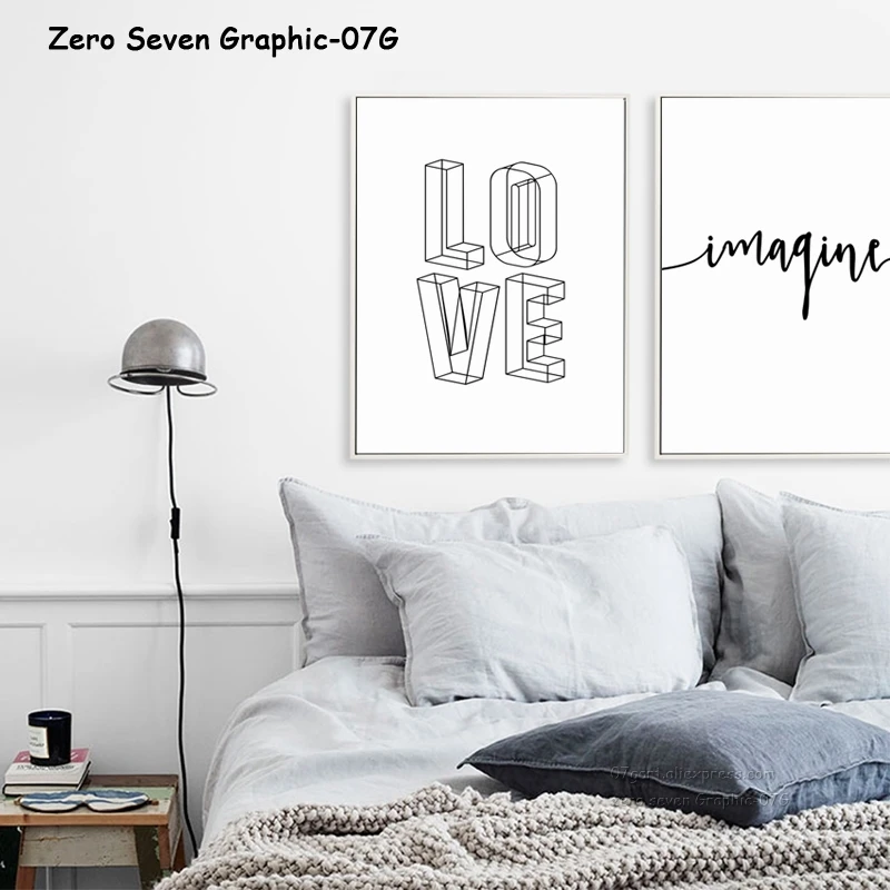 Черно белые абстрактные геометрические узоры фраза Холст Картина постер и