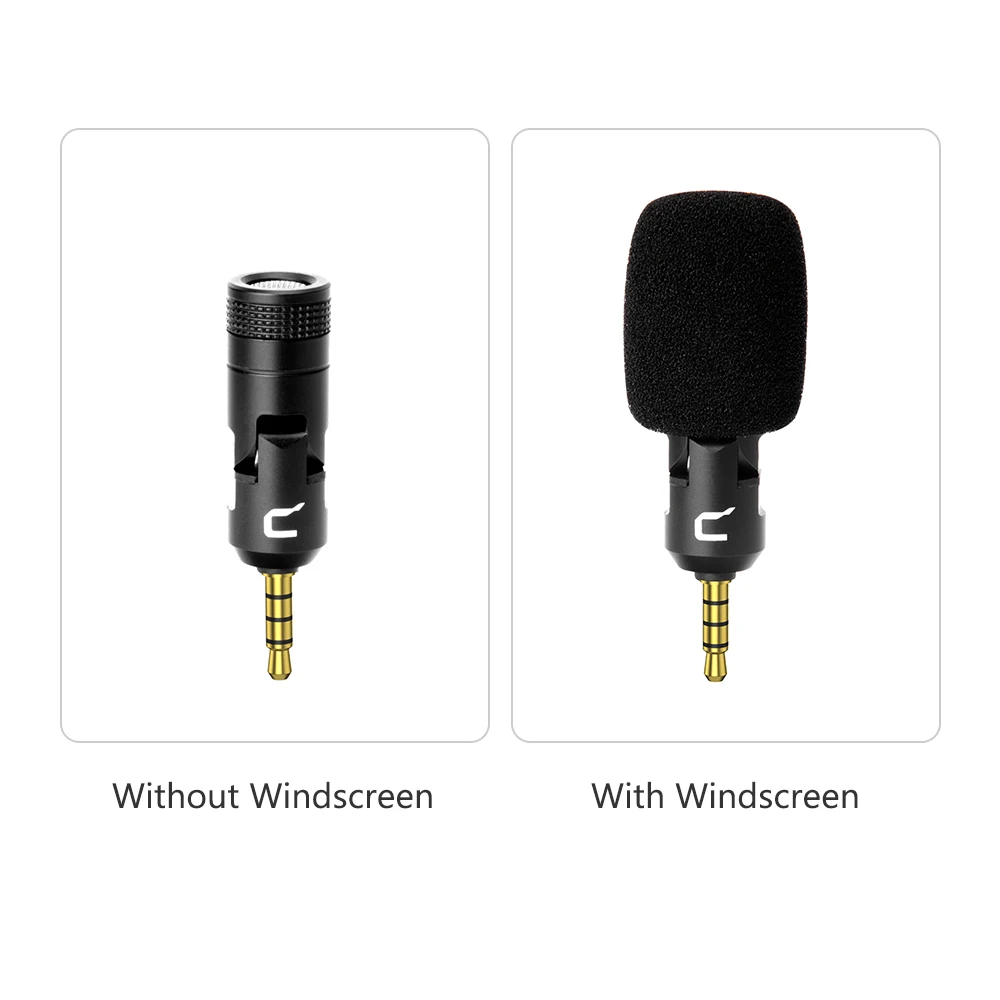 

COMICA CVM-VS07 Omnidirectional Microphone Mini 3.5mm TRRS Condensador Microfone Mic for GoPro DSLR Camera Smartphone Stabilizer