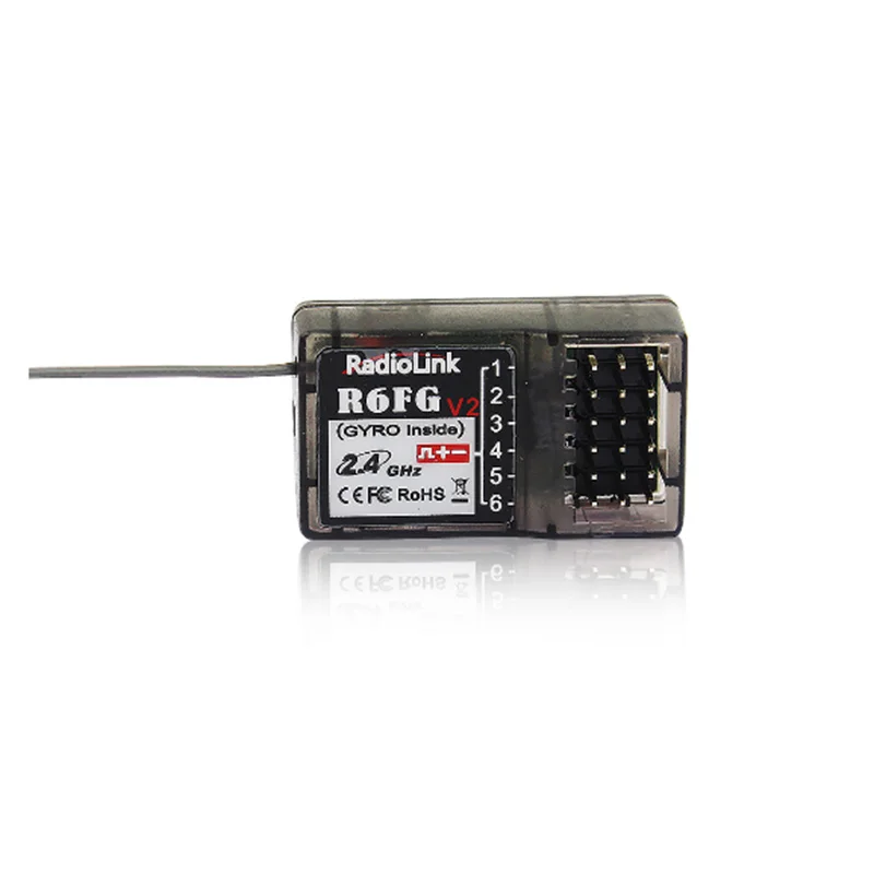Приемник Radiolink R6F/R6FG 6CH 2 4 ГГц со встроенным гироскопом и сервоприводом HV