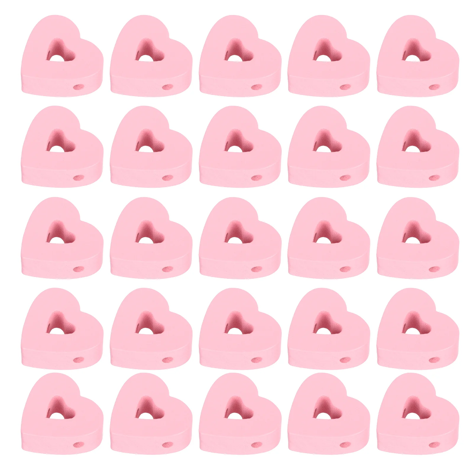 

50 шт., деревянные бусины в форме сердца