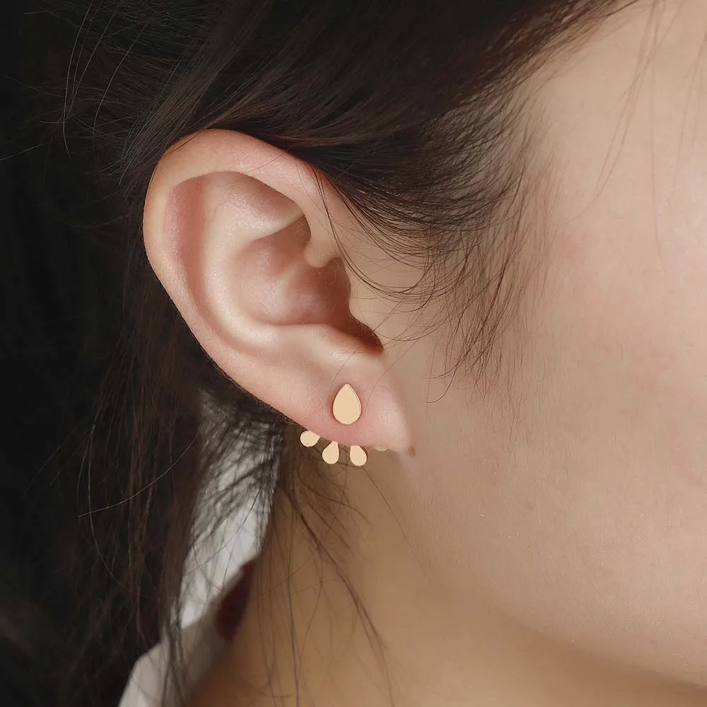 Женские серьги-гвоздики в форме капли Kinitial геометрические серьги-капельки с