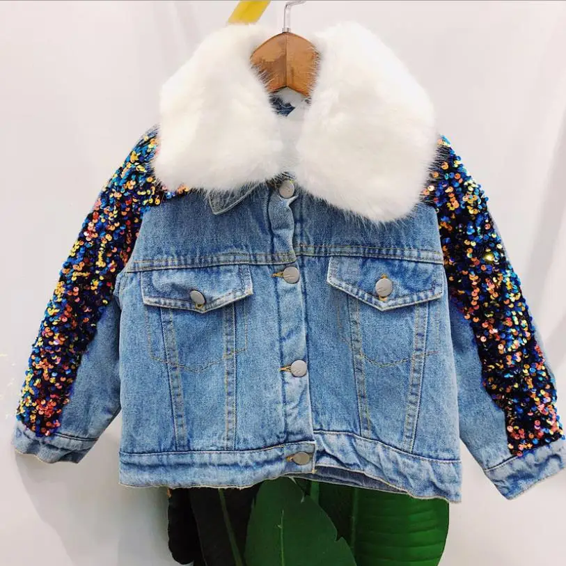 От 2 до 8 лет для девочек из джинсовой ткани и бархата Зимние хлопковые джинсовые