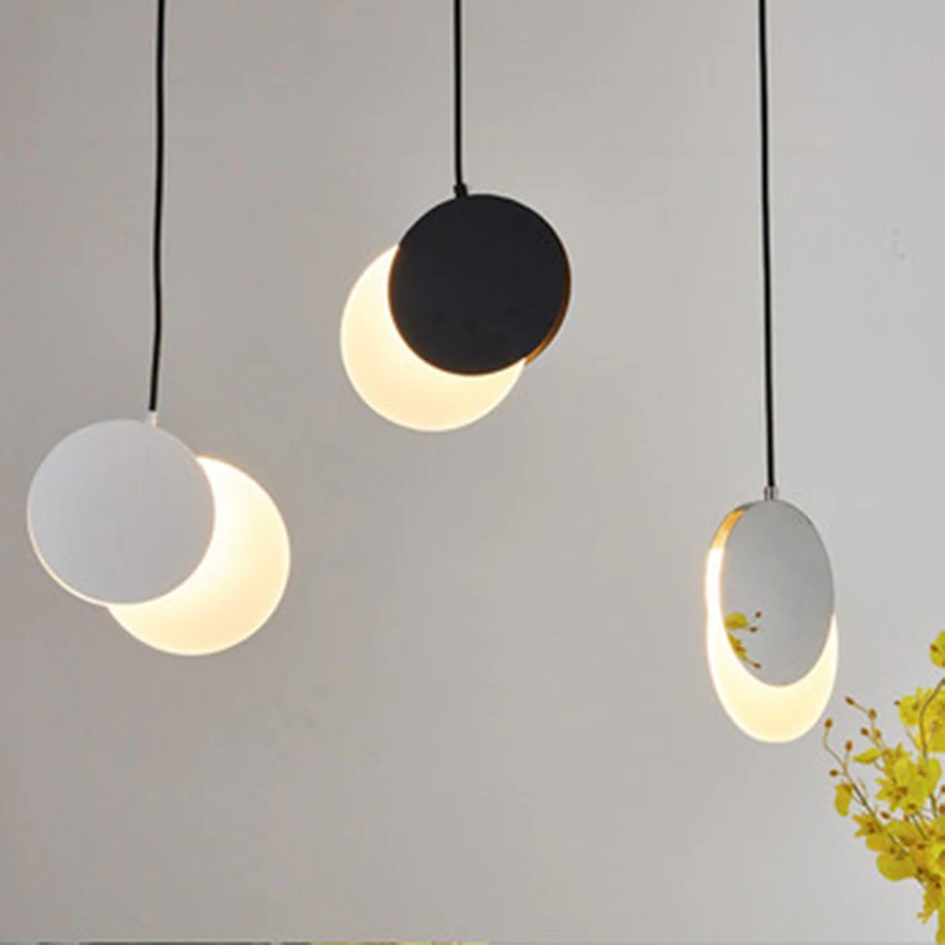 Постмодернистский светодиодный подвесной светильник Eclipse ing Nordic Cafe Loft Aisle