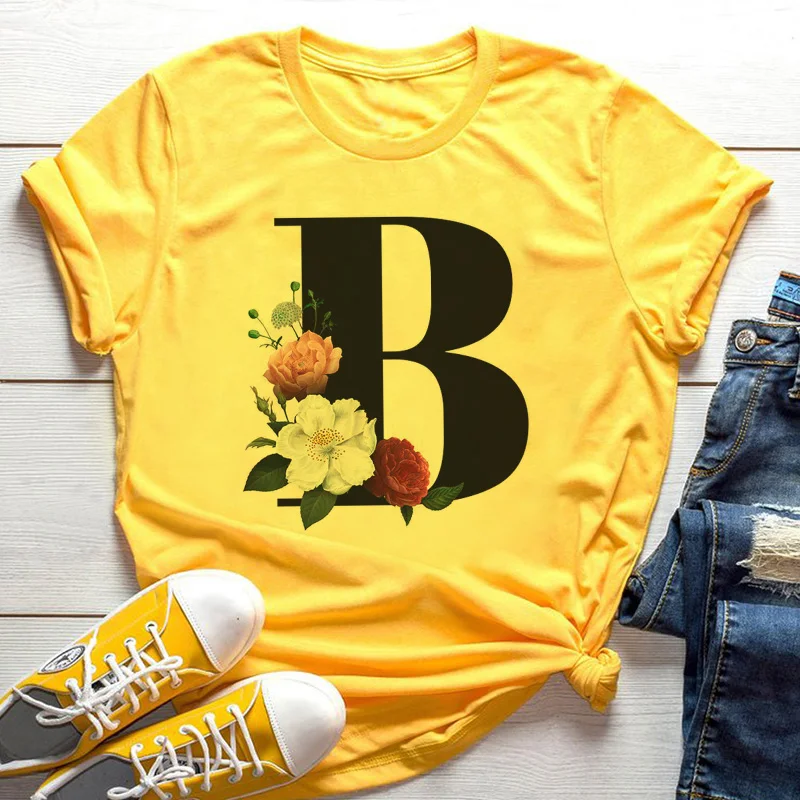 Женская блузка с принтом в виде английского алфавита белая Повседневная Блузка