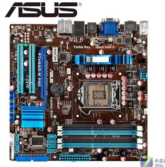 Материнские платы DDR3 LGA 1156 boardsUSB2.0 HDMI VGA DVI 16 Гб H55 для ASUS P7H55D-M PRO материнская плата