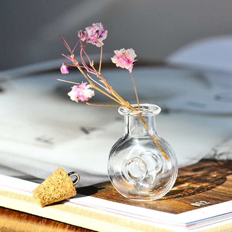 5 шт. маленькая цветная бутылка желая стеклянные поделки подарки DIY брелок и