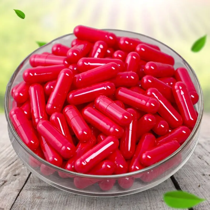 

1000 Red Gelatin Empty Capsules Hollow Gelatin Capsules Empty Pill Capsule 0#