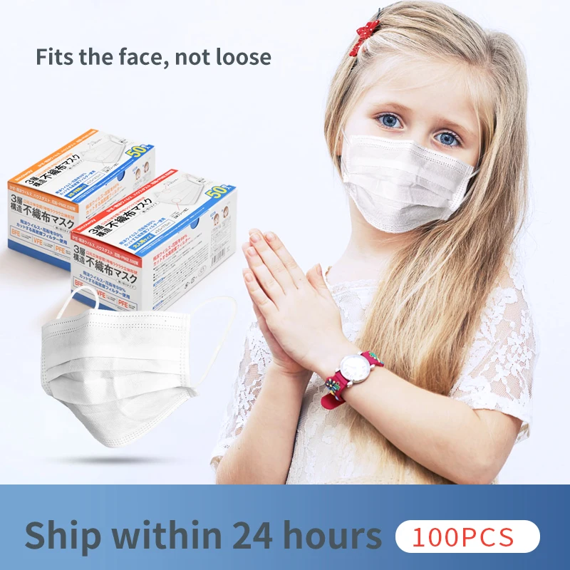 

Disposable Child Mask Women Face Mask 10 / 200 pcs 3-layer Disposable Non-woven Fabric Child Protection Mask