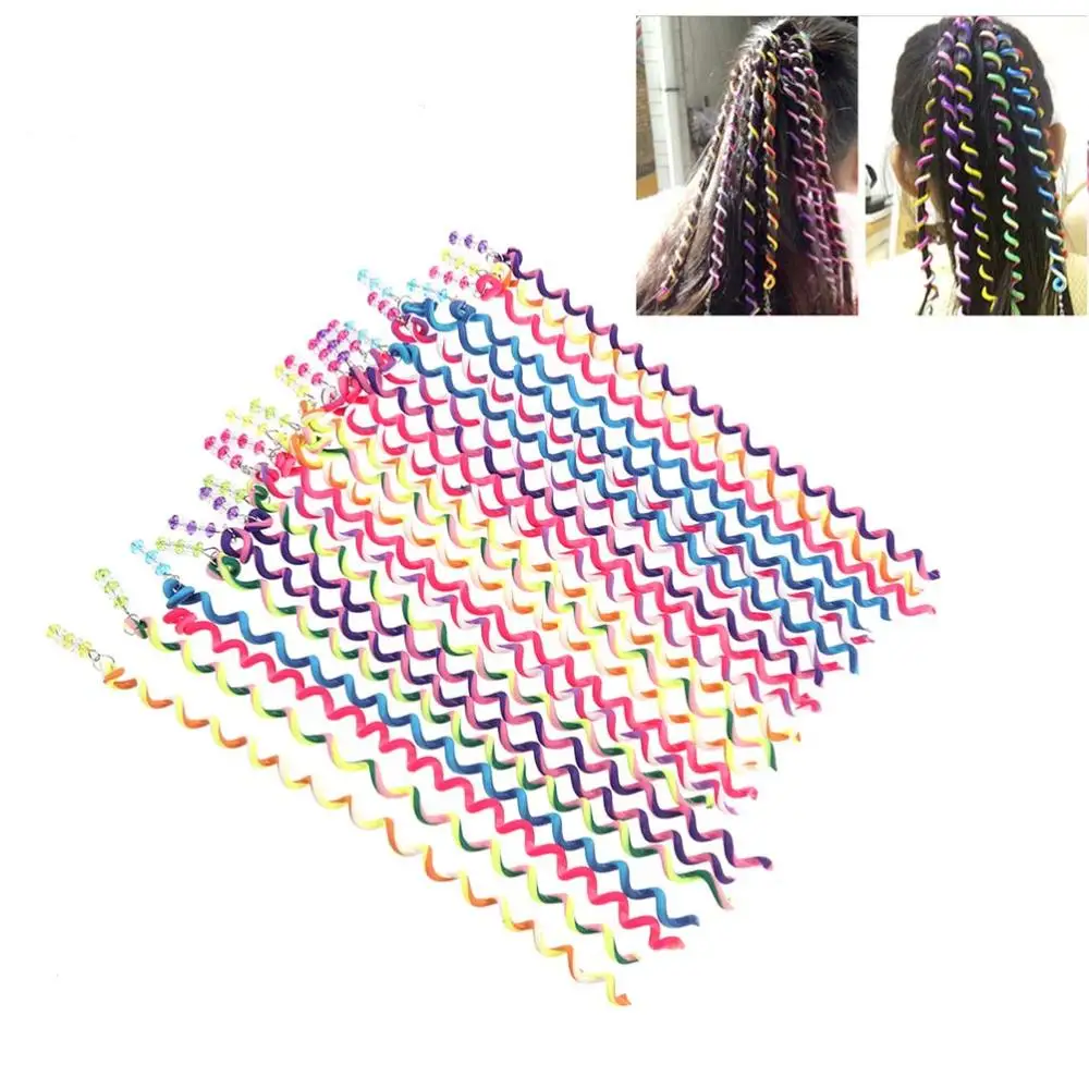

18pcs Girls Rainbow Roller Curler Hair Clip Braider Clip for Hair Styling (Colorful)