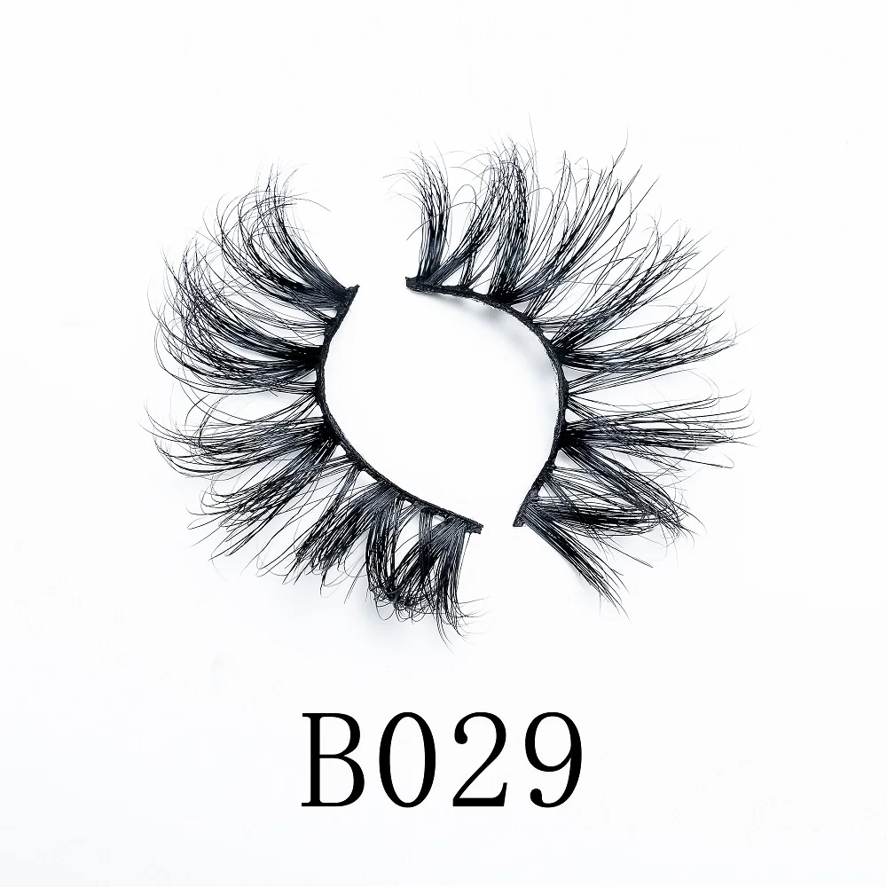 

25 мм B29 5D ручная работа длинные пушистые норковые ресницы натуральный объем мягкая накладная полоса 6D ресницы толстые Искусственные 3D норко...