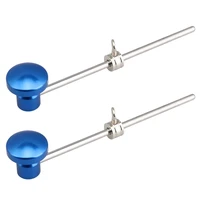 quality 2x blue aluminum alloy bass drum beater kick drum foot pedal beater replacement parts