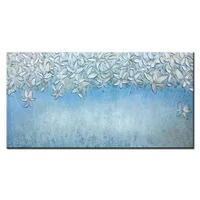 no framed hand painted palette knife thick 3d flower wall decoration oil painting on canvas pure hand painted floral wall art