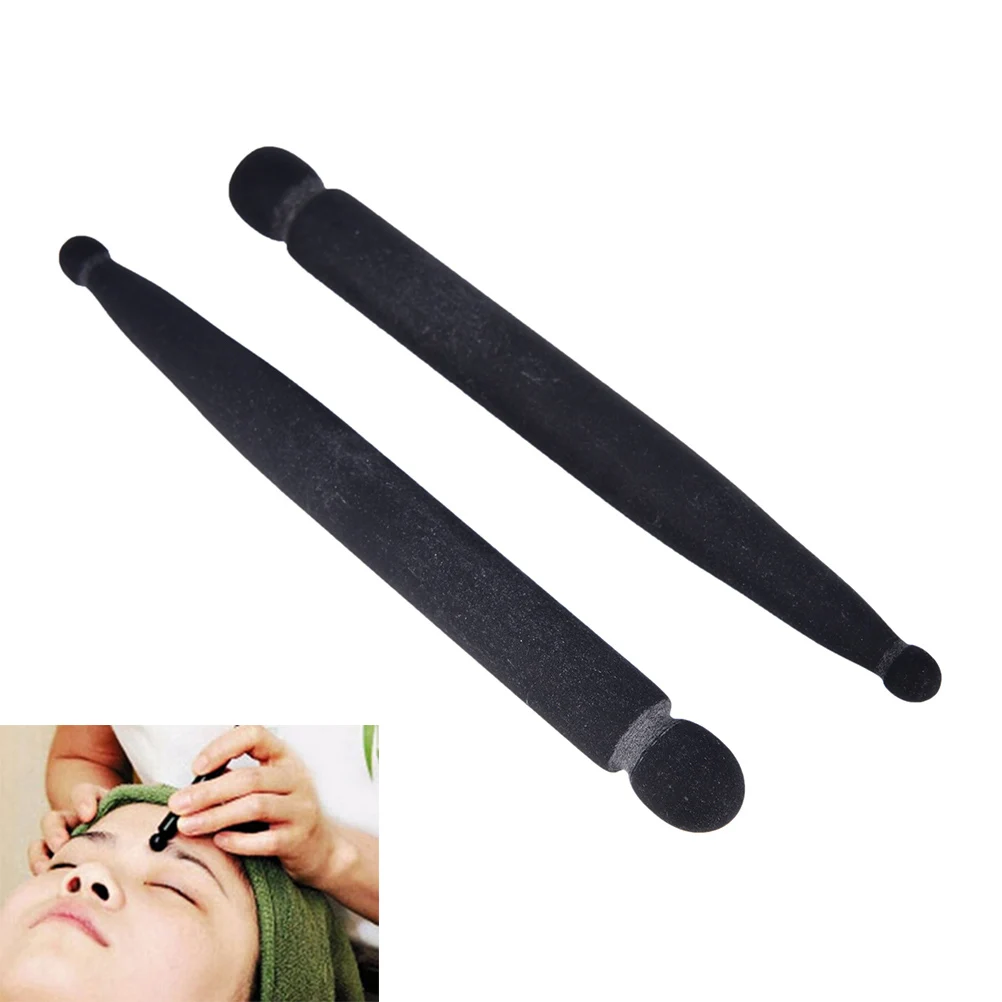 

Body Cure Gua Sha Points Tool health and beauty Traditional Portable Black Natural Bian Stone Needle Massage Stick Wand