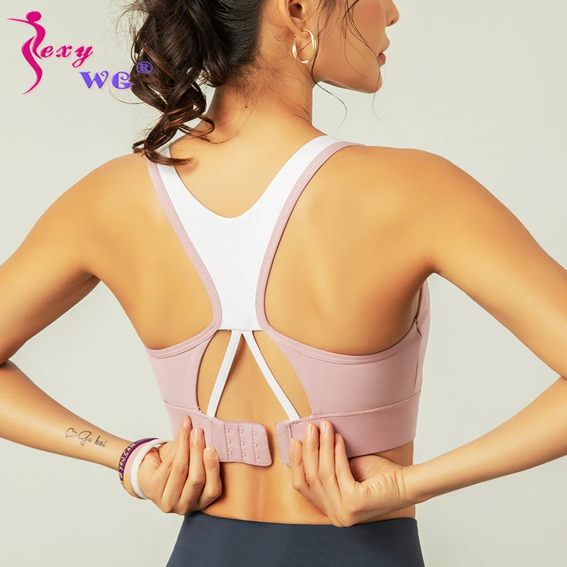 Бюстгальтер женский спортивный с чашками пуш ап и перекрестной