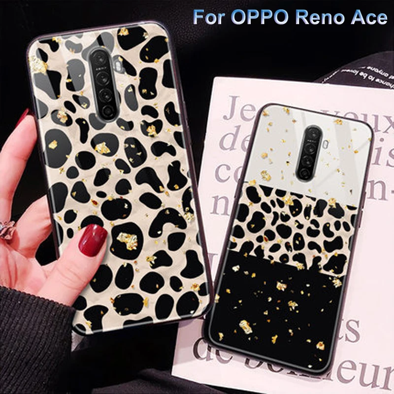 

Для OPPO Reno Ace чехол из мягкого ТПУ оправа закаленное стекло Глянцевая твердая задняя крышка Чехлы для OPPO RenoAce phone Case Reno Ace fundas