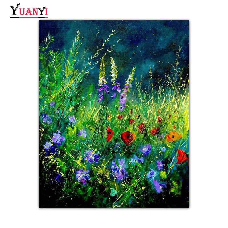 

5D Diamond Painting Full Square Color Flower And Butterfly Embroidery Full Round Diamond Mosaic Home Decor
