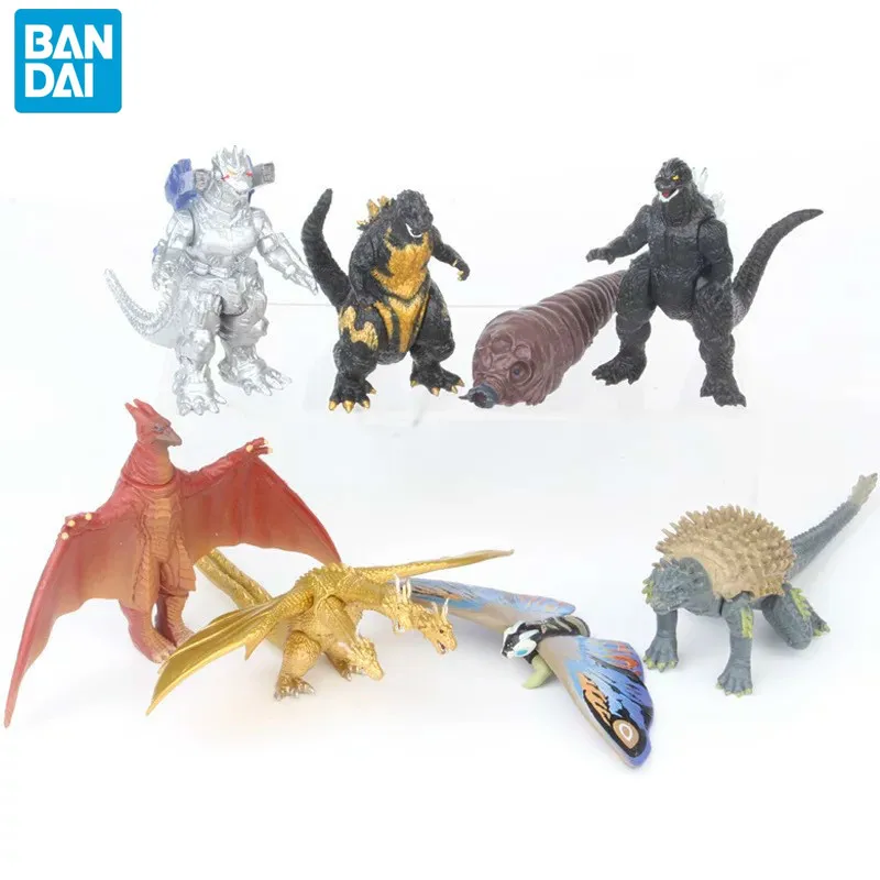 8 шт./компл. BANDAI см Q новая машина Godzilla King Ghidorah динозавры Triceratops ПВХ подарок для