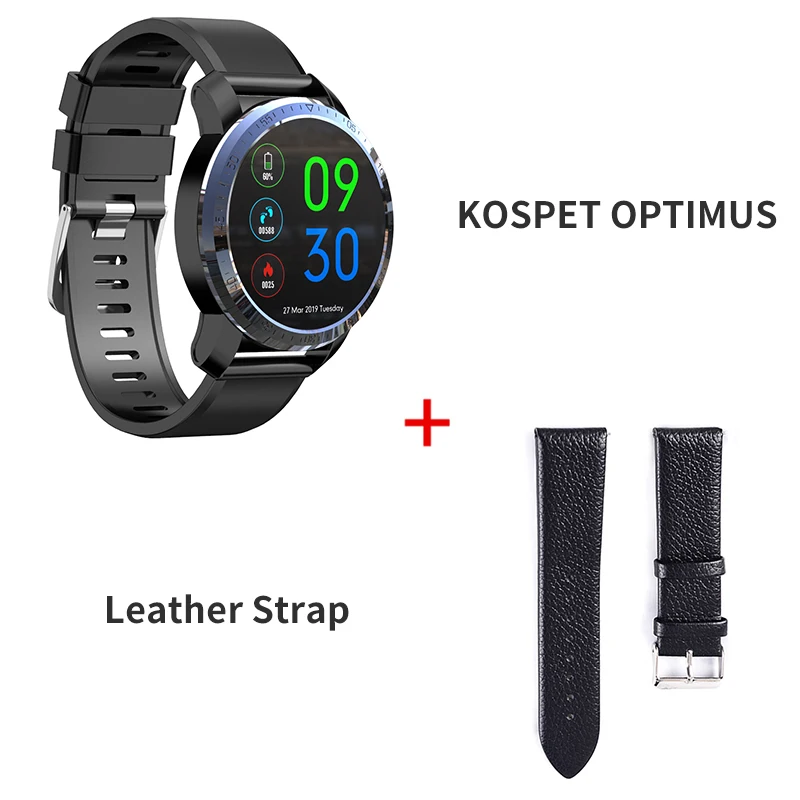 Add Leather Strap Смарт-часы KOSPET Optimus, 2 ГБ, 16 ГБ, wifi, 8,0 МП, камера IP67, водонепроницаемые, две системы, 800 мАч, gps, 4G, Смарт-часы для мужчин, Android, sim-карта - Цвет: Add Leather Strap