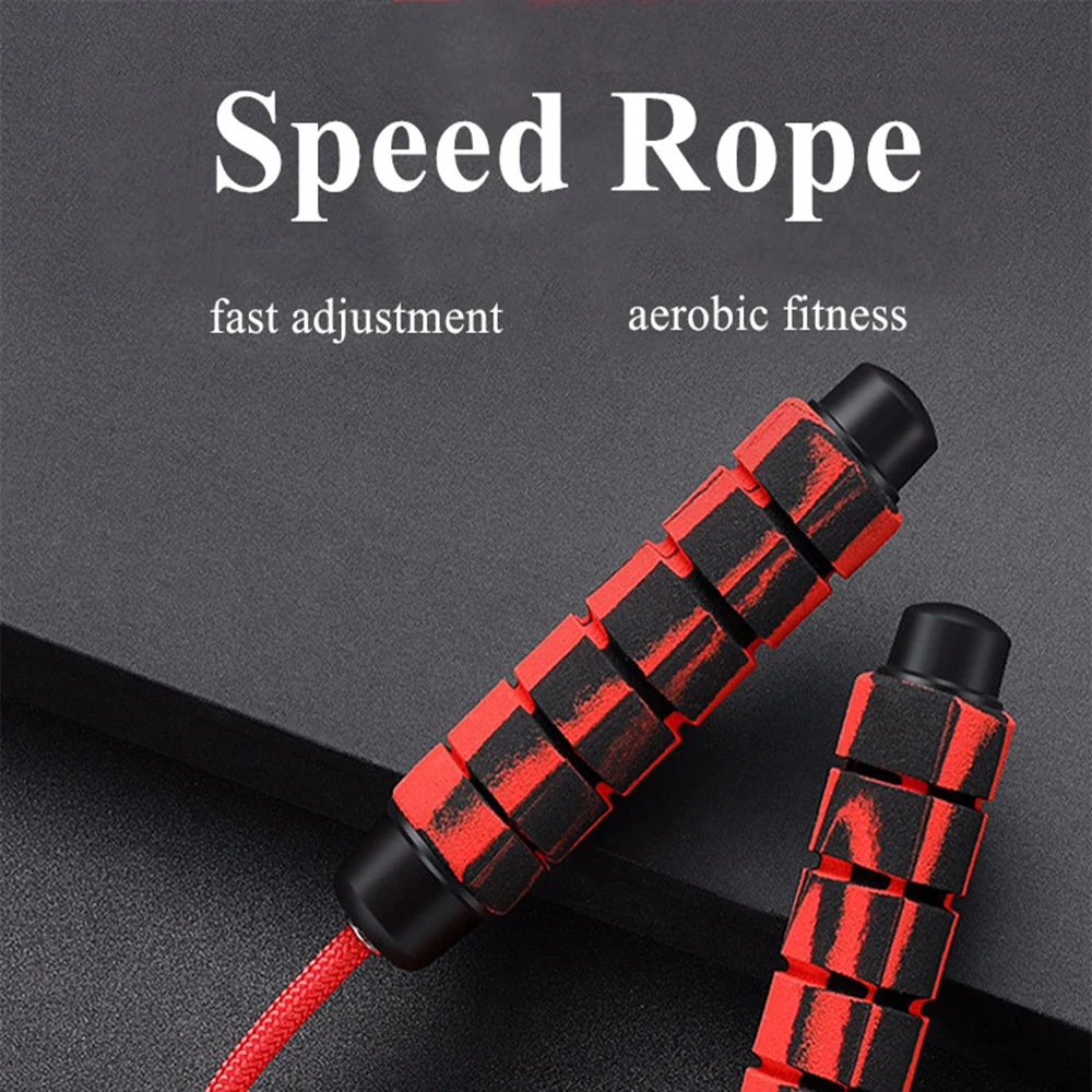 Регулируемая Скакалка Шариковая оплетка из хлопка ручка пеноматериала для