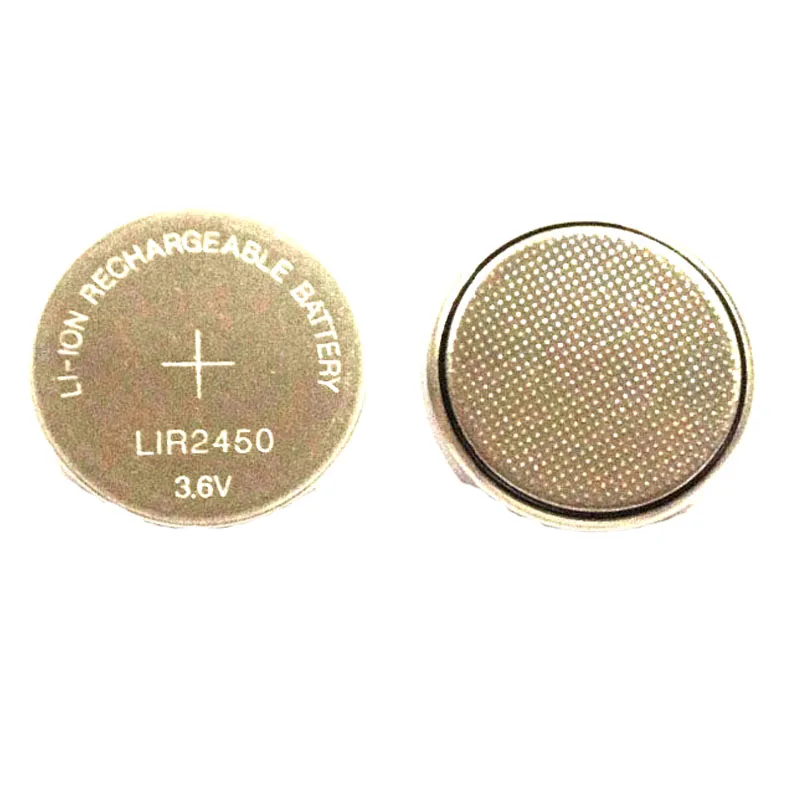 2 шт./лот 3 6 V LIR2450 LIR 2450 перезаряжаемая кнопка CMOS BIOS монетница Li Ion литиевая|Часовые
