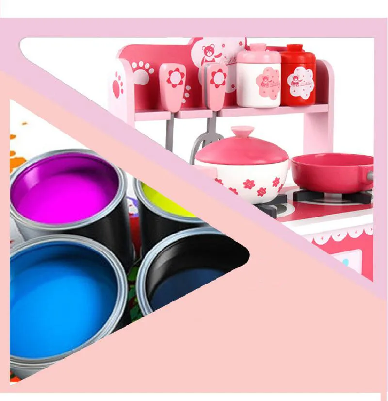 Новые продукты деревянная розовая кухонная газовая плита игрушки для девочек и