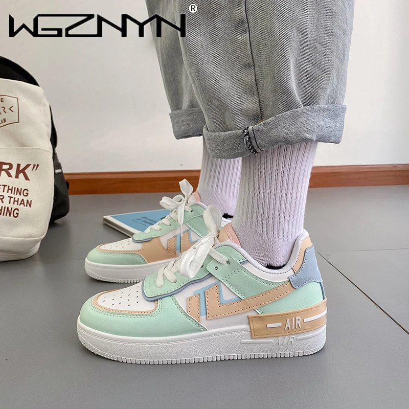 2021 hot flats woman sneakers womens shoes ladies casual breathable female vulcanized shoes lace up comfort walking shoes free global shipping