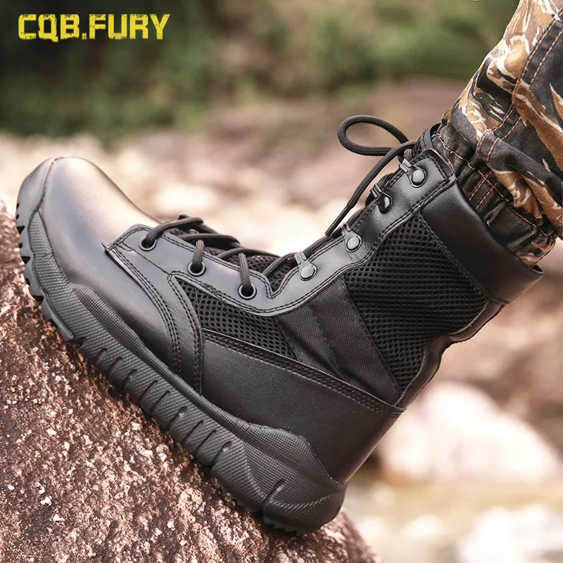 Spring Breathable Hight-top 07 Ultra-Light Combat Men's Mesh Special Forces Combat Mountain Climbing Desert Dumb Combat SHOES