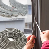 1m self adhesive sealing wind proof brush strip for home door window draught excluder brush weather strip seal tape strip gasket