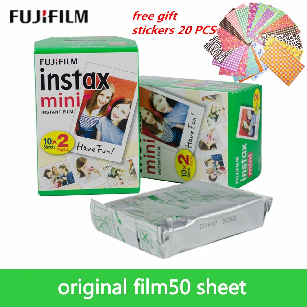 Пленка 50 листов + Бесплатный подарок пленка Fujifilm Instax Mini 3 дюйма белая фотография