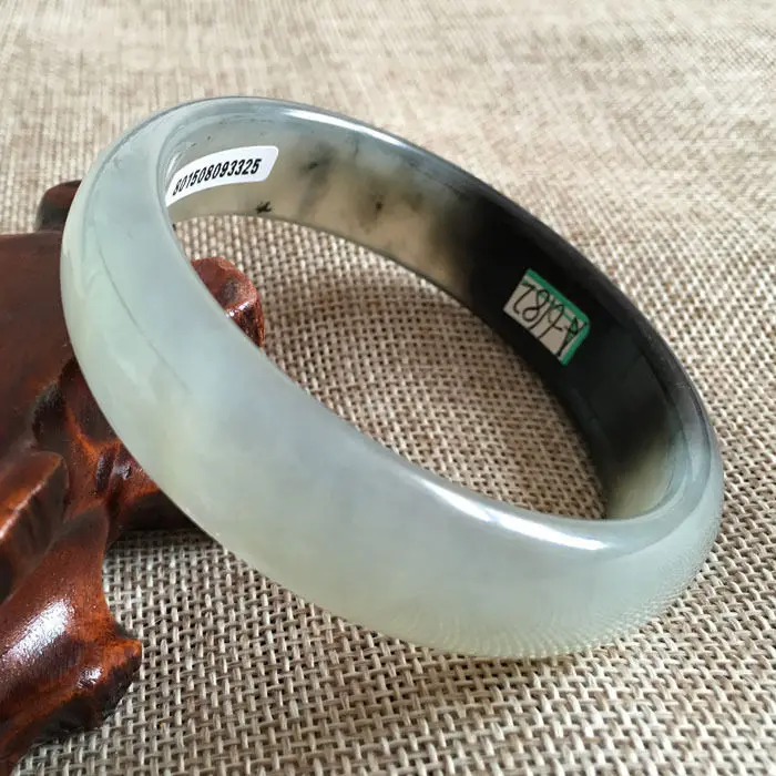 60 мм Сертифицированный китайский натуральный зеленый Xiu Jade Браслет из