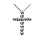 TJP, новое модное ожерелье в форме Креста, аксессуар, 925 пробы, серебро, для женщин, Кристалл CZ, подвески, ожерелье, ювелирное изделие