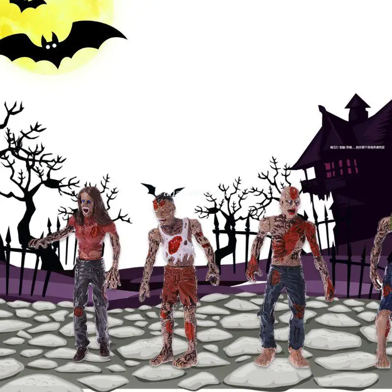 6 шт. ходячие трупы модель ужас дети Детские экшн-фигурки игрушки куклы Прямая