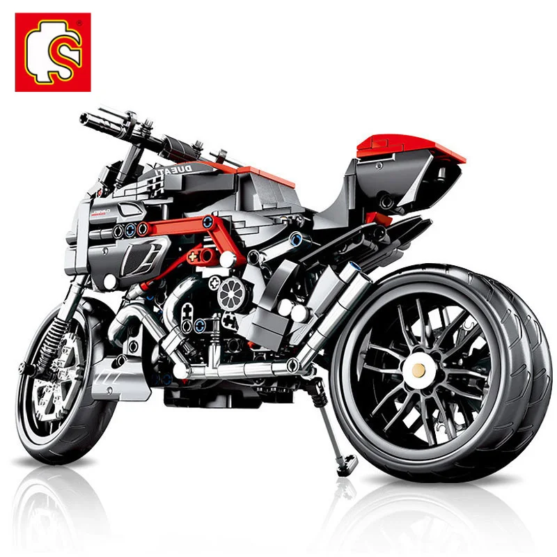 SEMBO 702 шт. технические мотоцикла Мото без нагрузки автомобиля создатель эксперт