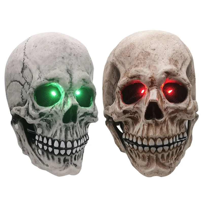 

Funny Full Head Skull Mask with Movable Jaw Halloween Decoration Horror Helmet Scary Masks Masquerade Holiday Party