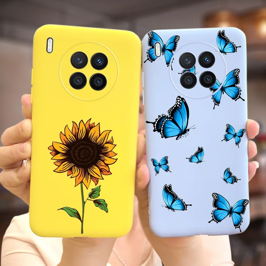 Стильный силиконовый чехол для Honor 50 Lite мягкий тонкий чехол-накладка телефона Huawei