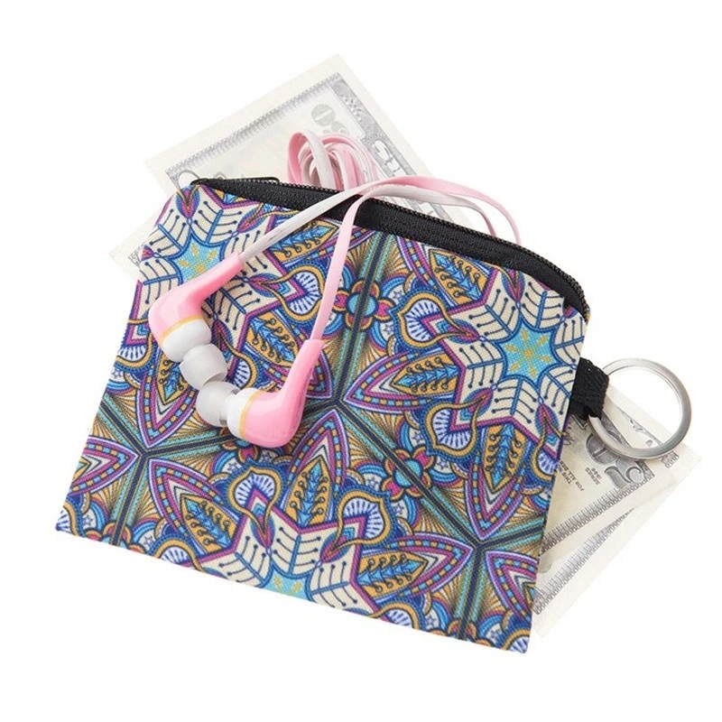 

Mandala Series Women's Wallet Bohemian Coin Purse Storage Bag Waterproof Children Zipper Mini Key and Card Cloth Bag Handbags