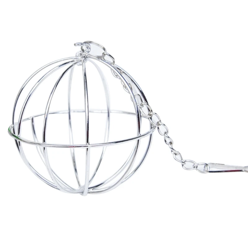 Stainless Steel Rabbit Feeder Ball Bunny Hay Grass Shelf Rack Toy Round Feed Dispenser Exercise Hanging Straw Holder for Hamster | Дом и сад