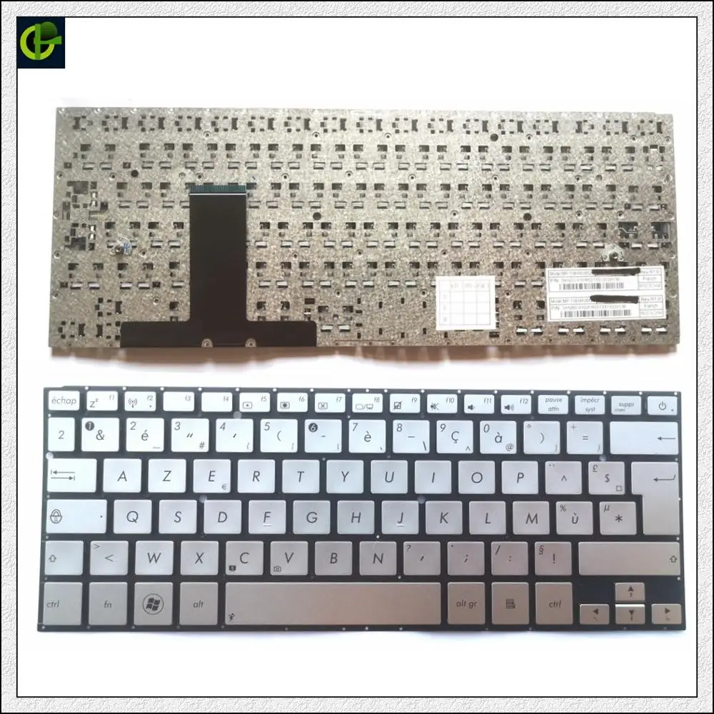 Французская клавиатура с раскладкой Azerty для ASUS UX32A UX32LA UX32LN UX32V UX32VD UX32 UX32L silver fr |