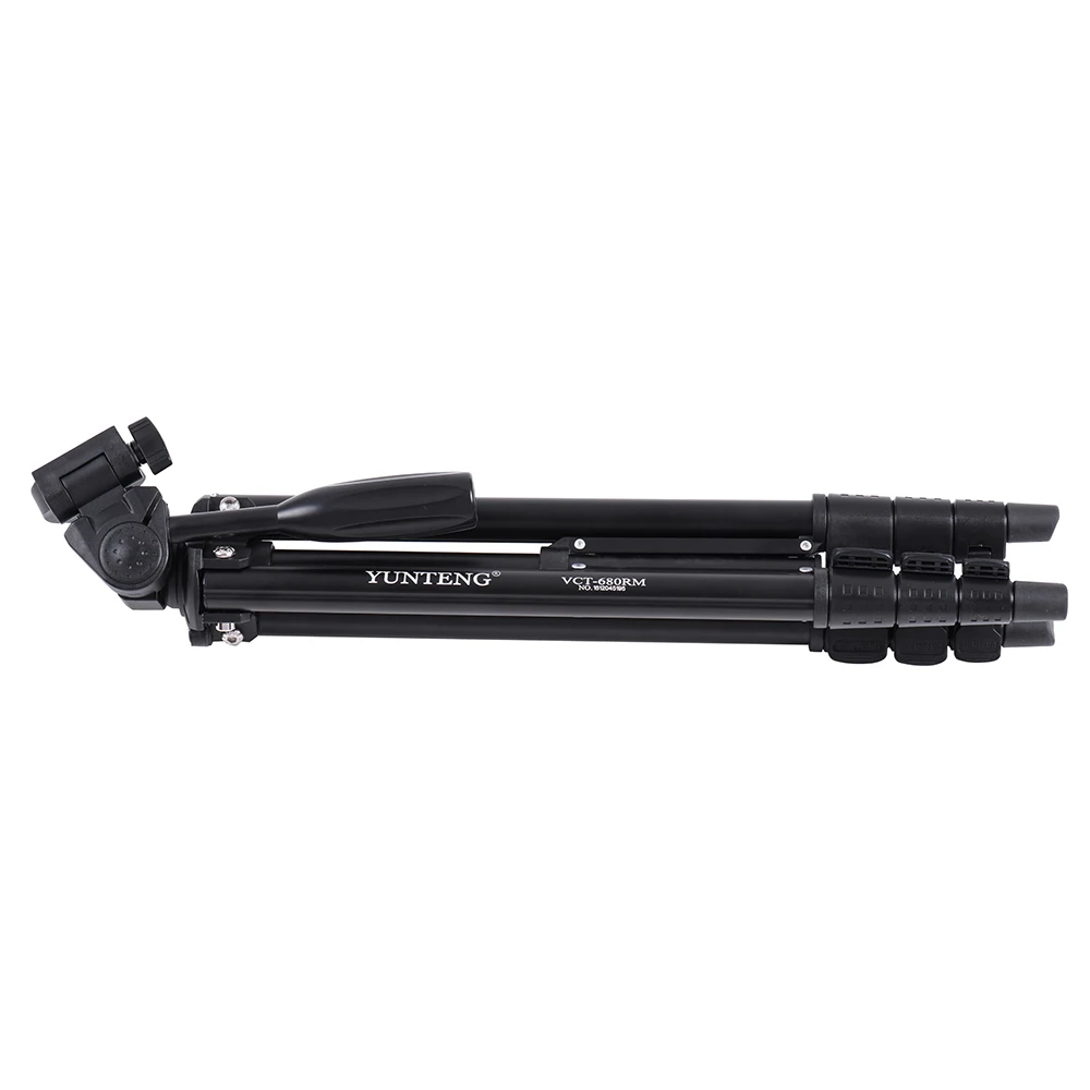 Yunteng VCT-680 4 секции портативный алюминиевый штатив с демпфирующая головка DSLR камера штатив для смартфона Nikon Canon sony