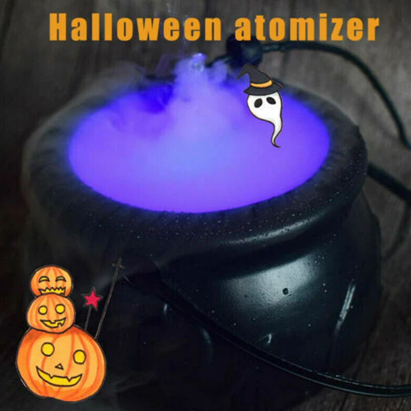 Декорация для Хэллоуина котел создания тумана аппарат меняющий цвет котелок