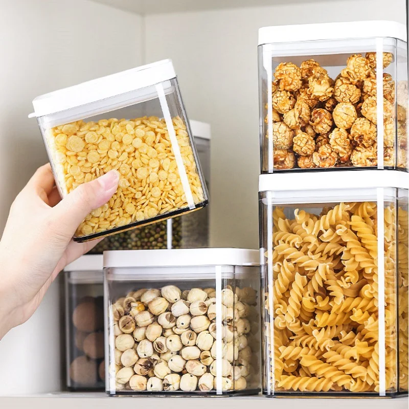 WBBOOMING пластиковый герметичный бак 3 разных емкости кухонный ящик для хранения