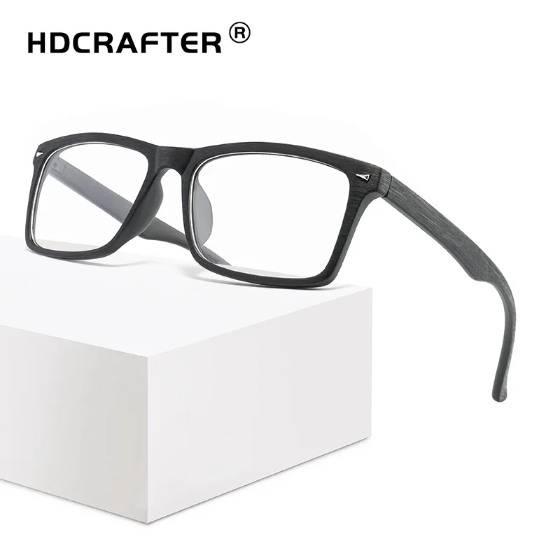 HDCRAFTER Ретро оправа очки женские унисекс деревянный узор оптические для