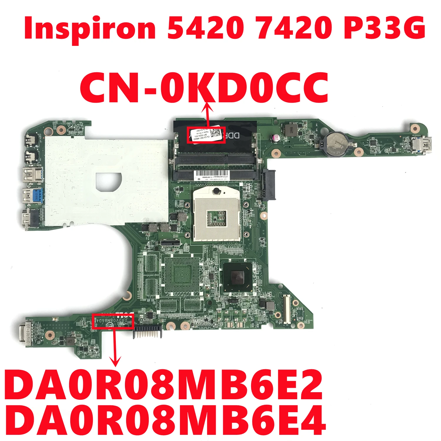 CN-0KD0CC 0KD0CC KD0CC для dell Inspiron 5420 7420 P33G Материнская плата ноутбука DA0R08MB6E2 DA0R08MB6E4 SLJ8C DDR3