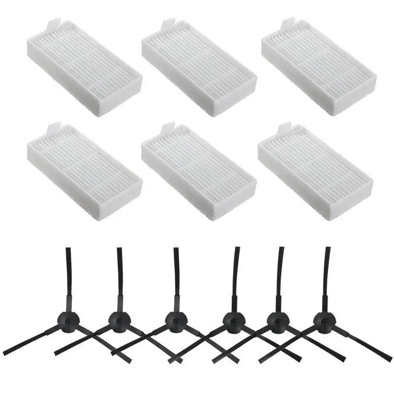 12pcs/set Robot Vacuum Cleaner Sides Brush Filiters Kit Replacement For ILIFE V3s V5 V5s V5s Pro Parts