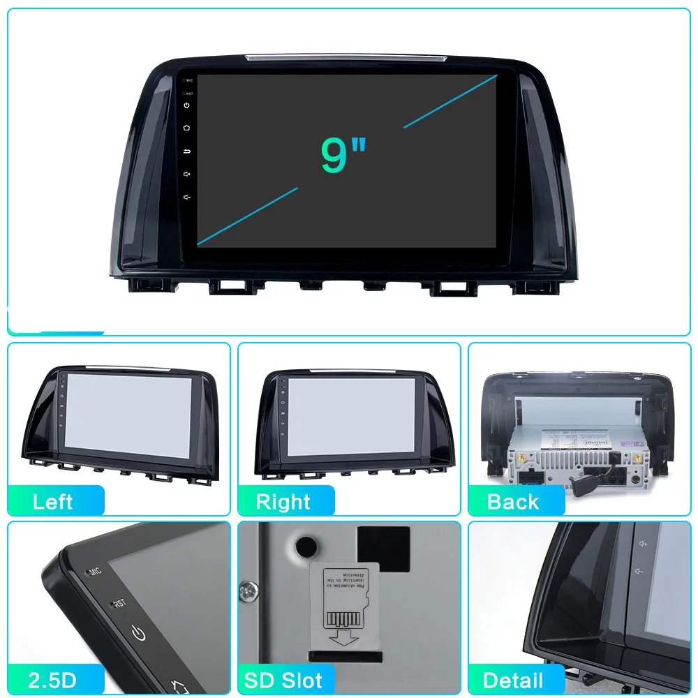 RoverOne для Mazda 6 Atenza 2013 2014 Android 10 Авторадио автомобильный мультимедийный плеер радио