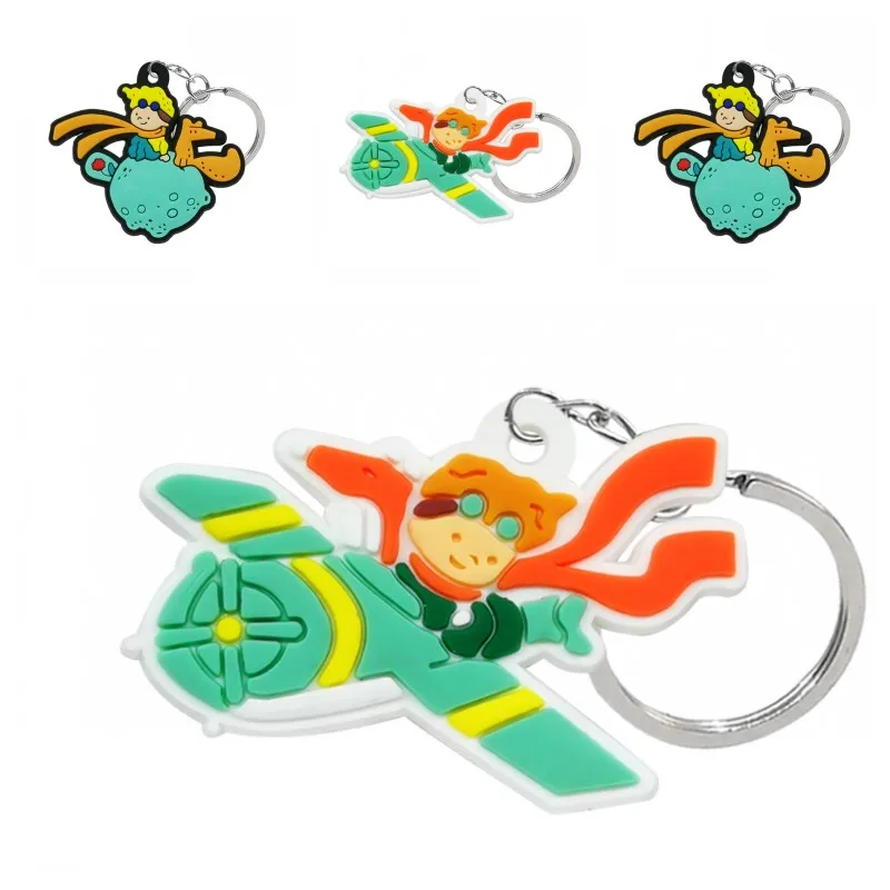 

50PCS PVC new arrival keychains cute cartoon figure key ring trend anime shape key holders fit kids child keys birthday gifts