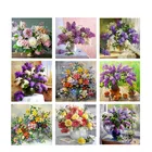 5D diy алмазная живопись ваза вышивка крестиком бледно-лиловый гостиная с цветочным узором и стразами, embroiderey часть пасты алмаз 30x30