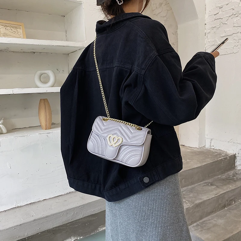 Женская сумка через плечо с цепочкой из ПУ кожи | Багаж и сумки