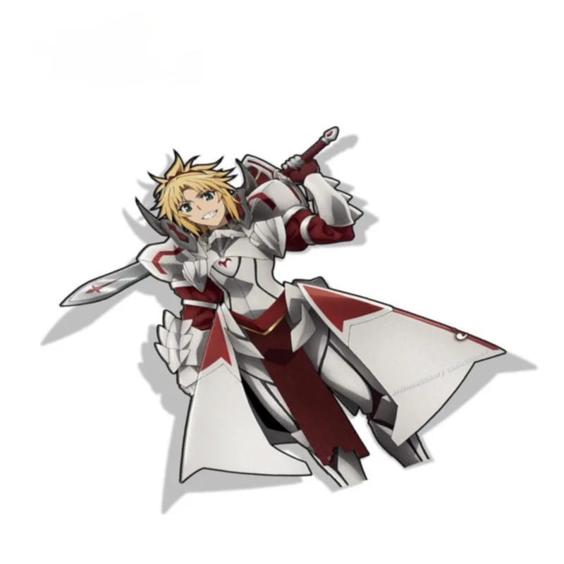 

Colorful Auto Sticker Fate Red Saber Mordred Warrior Girl Anime Car Stickers Waifu Decals Styling Motorcycle KK13*12cm