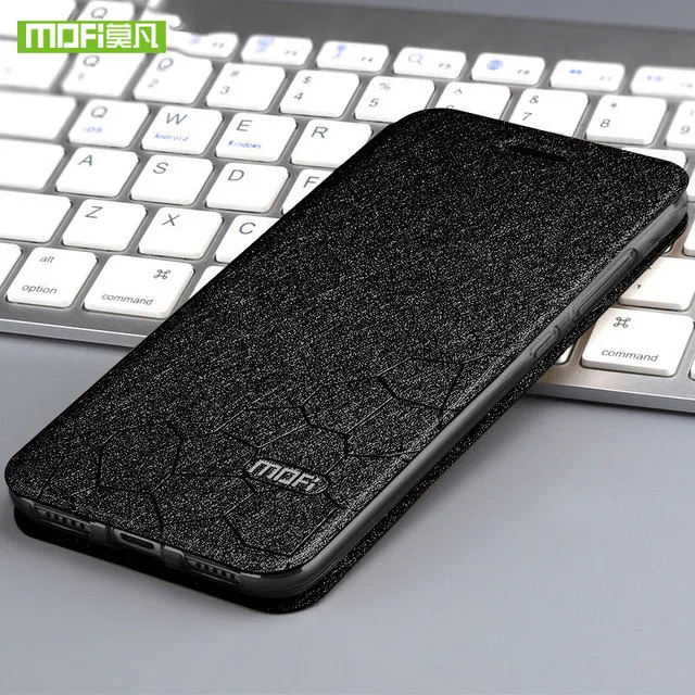 Кожаный чехол-книжка MOFI для Xiaomi Redmi Note 4X из искусственной кожи чехол с функцией подставки для Hongmi Note 4X5,5 дюймов Fundas - Цвет: Black